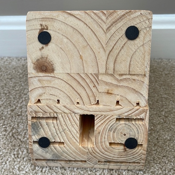 EUC FARBERWARE 13 Slot Wooden Knife Storage Block Natural Wood - Picture 6 of 6